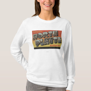 ノースプラット、ネブラスカ-大きい手紙場面 Tシャツ