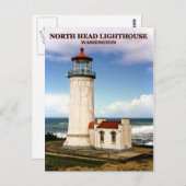 ノースヘッドライトハウス、ワシントン葉書 ポストカード (正面/裏面)