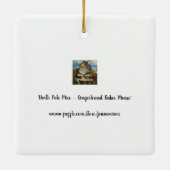 ノースポお洒落ールジンガーブレッドベイカーマウスアート セラミックオーナメント (裏面)