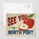 ノースポートフロリダアップル – ヴィンテージ旅行 ポストカード (正面/裏面)