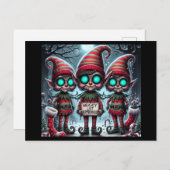 ノースポールいけな小妖精や小人ホリデーポストカード シーズンポストカード (正面/裏面)