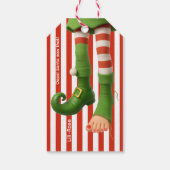ノースポールのいたずらラッピング Funny Elf Legs ギフトタグ (裏面)