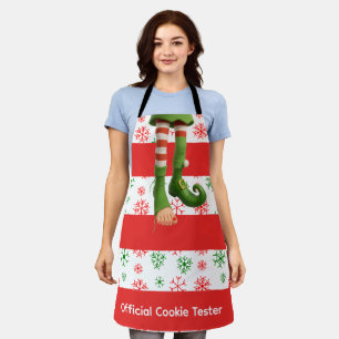 ノースポールの楽しいクリスマスエプロン Funny Elf Legs エプロン