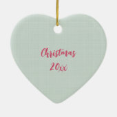 ノースポールまたはバストチョオトレインカスタムハート セラミックオーナメント (裏面)