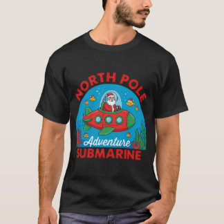 ノースポールアドベンチャーサブマリンファニークリスマス Tシャツ