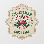 ノースポールキャンディーケーンヴィンテージ ウィンドウサイン (シート)