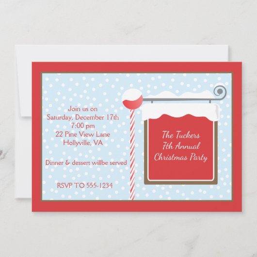 ノースポールクリスマスパーティの招待状 招待状 (正面)