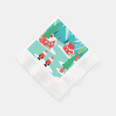 ノースポールクリスマスホリデーパーティーペーパーナプキン 縁ありカクテルナプキン (角)