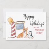 ノースポールコーギフェスティバルクリスマスホリデーカード サンキューカード (正面)