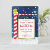 ノースポールサインクリスマスイベントパーティの招待状 招待状 (スタンド正面)