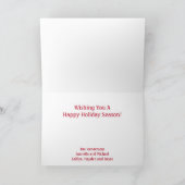 ノースポールサンタクリスマスツリーキャンディーケインカスタム シーズンカード (内部)