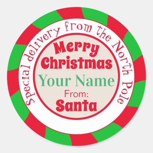 ノースポールサンタスペシャルデリバリークラシックラウンドセント ラウンドシール (正面)