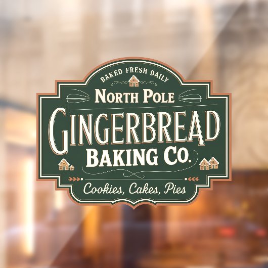 ノースポールジンジャーパンベーキング会社ヴィンテージ ウィンドウサイン (シート2)