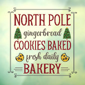 ノースポールジンジャーブレッドベーカリークリスマスビジネス ウィンドウサイン (シート3)