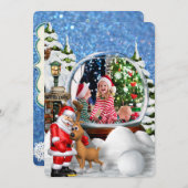 ノースポールスノーグローブホリデーグリーティング 案内状 (正面/裏面)