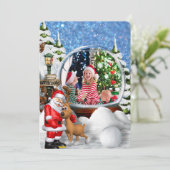 ノースポールスノーグローブホリデーグリーティング 案内状 (スタンド正面)