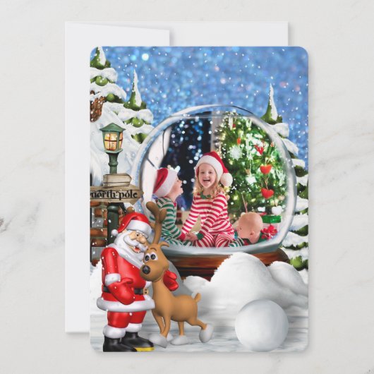 ノースポールスノーグローブホリデーグリーティング 案内状 (正面)