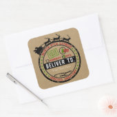 ノースポールスレイエクスプレスデリバリークリスマス スクエアシール (封筒)