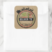 ノースポールスレイエクスプレスデリバリークリスマス スクエアシール (バッグ)