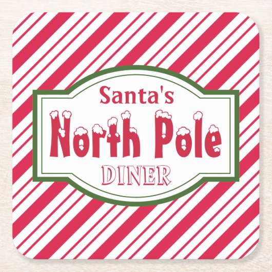 ノースポールダイナーコースター スクエアペーパーコースター (正面)