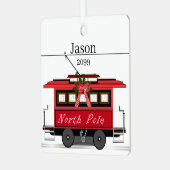 ノースポールトロリースクエアオーナメント メタルオーナメント (正面左)