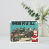 ノースポールニューヨークヴィンテージトラベルサンタハガキ ポストカード (スタンド正面)