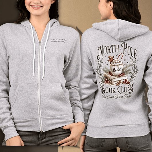 ノースポールブッククラブフルジップフード付きスウェットシャツ パーカ