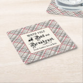 ノースポールベッド&ブレックファーストファームハウスクリスマス スクエアペーパーコースター (アングル)