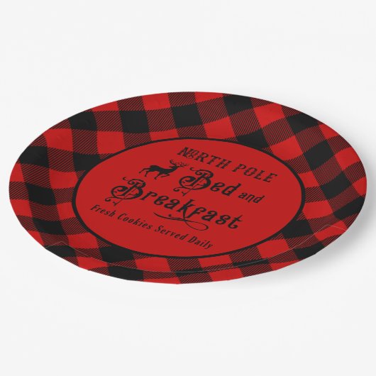 ノースポールベッド&ブレックファーストファームハウスクリスマス ペーパープレート (アングル)