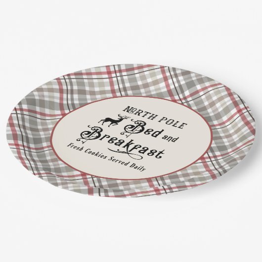 ノースポールベッド&ブレックファーストファームハウスクリスマス ペーパープレート (アングル)