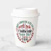 ノースポールホットチョコレート会社クリスマス 紙コップ (正面)