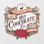 ノースポールホットチョコレート会社 ウィンドウサイン (シート)