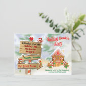 ノースポールホリデークッキースワップ招待状 招待状 (スタンド正面)