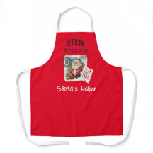 ノースポールヴィンテージサンタオールオーバープリントエプロン