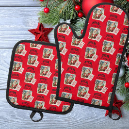 ノースポールヴィンテージサンタ 鍋つかみ&鍋敷きセット