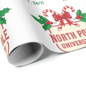 ノースポール大学キャンディケインホリデークリスマス ラッピングペーパー (ロールコーナー)