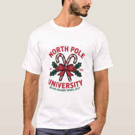 ノースポール大学 クリスマスバッジ | キャンディケイン Tシャツ