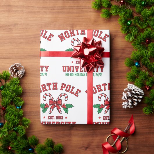 ノースポール大学 ホリデークリスマス ラッピングペーパー (クリスマスギフト)
