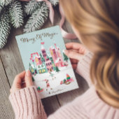 ノースポール小妖精や小人ワークショップサンタクロースピンクビレッジ シーズンカード