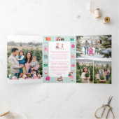 ノースポール小妖精や小人ワークショップサンタピンクビレッジの写真 三つ折りクリスマスカード (内部)