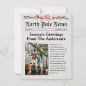 ノースポール新聞クリスマスフォトカード (正面)