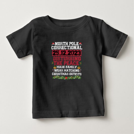 ノースポール矯正施設の平和を乱す家族 ベビーTシャツ (正面)