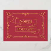 ノースポール ギフト証明書 赤＆ 箔シーズンカード (正面)