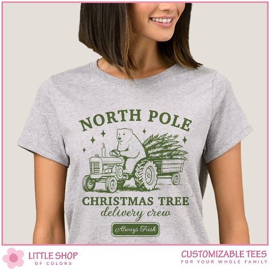 ノースポール クリスマスツリー配送クルー グループ Tシャツ