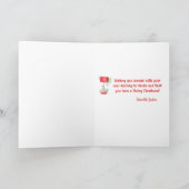 ノースポール ドッグ 折りたたみ ホリデー カード (内部)