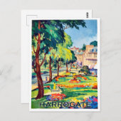 ノースヨークシャー州ハロゲートのスパタウンにある公園 ポストカード (正面/裏面)