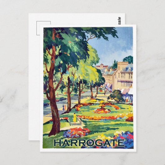 ノースヨークシャー州ハロゲートのスパタウンにある公園 ポストカード (正面/裏面)