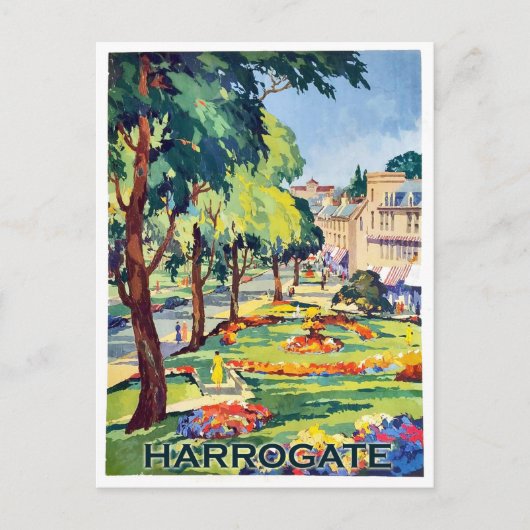 ノースヨークシャー州ハロゲートのスパタウンにある公園 ポストカード (正面)
