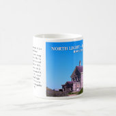 ノースライトハウス、ブロック島、RIマグ コーヒーマグカップ (中央)