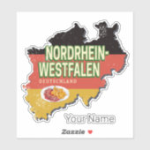 ノースラインウェストファリアドイツレトロNRWお土産 シール (シート)